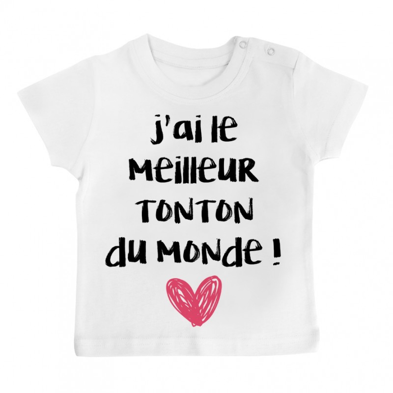 T-Shirt bébé J'ai le meilleur Tonton du monde