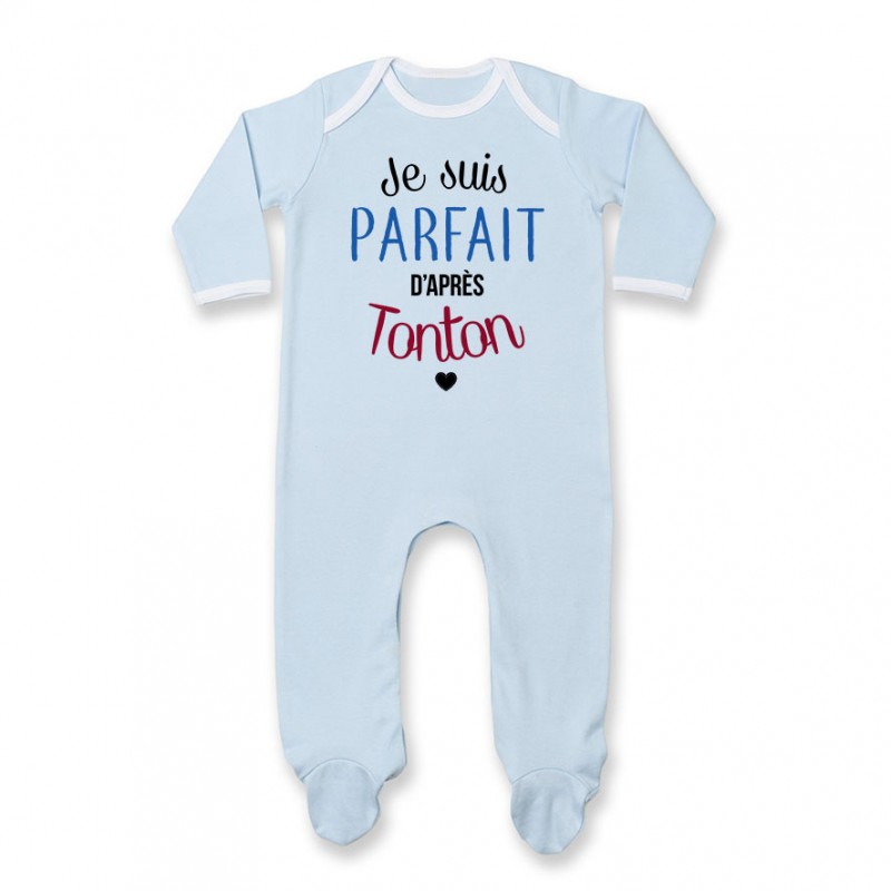 Pyjama bébé Je suis parfait d'après tonton