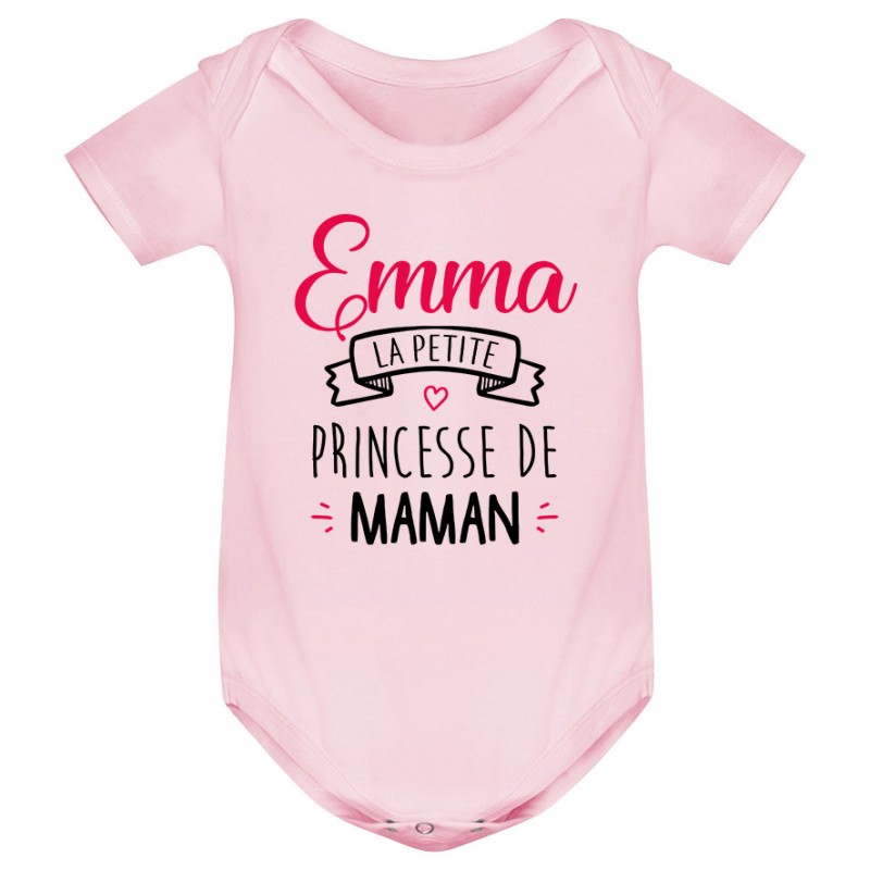 Body bébé personnalisé  Prénom  la petite princesse de maman
